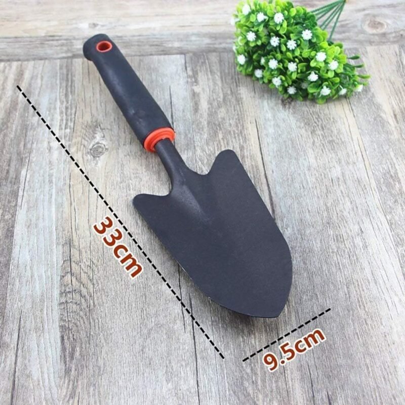 Heavy-duty black steel shovel - Image 2