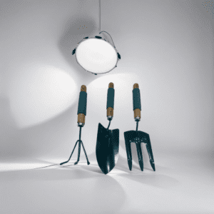 Green Steel Shovel Set