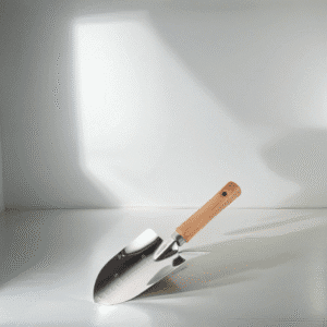 Stainless steel trowel with wooden handle