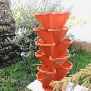 Nada Vertical Planter – 6 Tiers with Base & Ganache